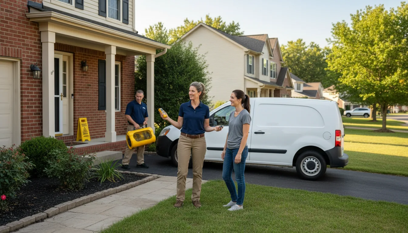 Residential water damage restoration in Mccool Junction, NE